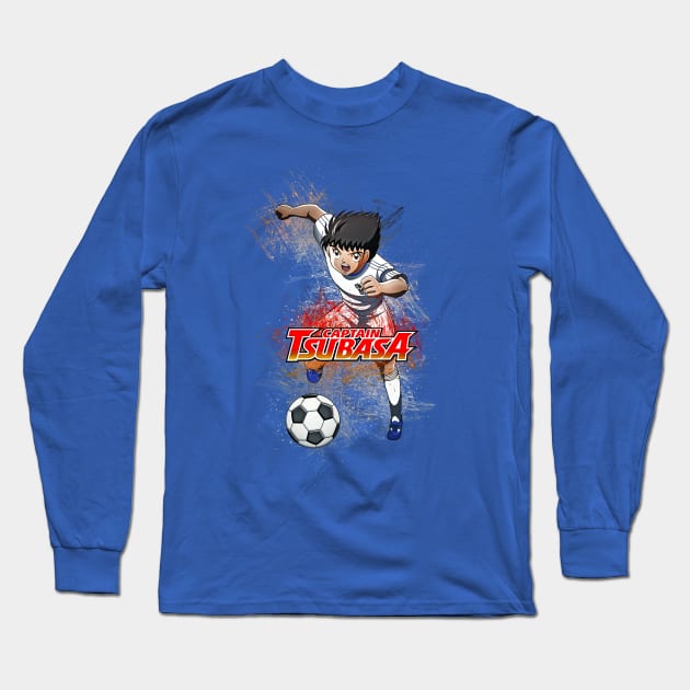 Captain Tsubasa Popart Long Sleeve T-Shirt by masnono